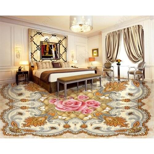 Beibehang Self-adhesive wallpaper home living room floor decoration 3d flooring European rose butterfly soft bag marble relief