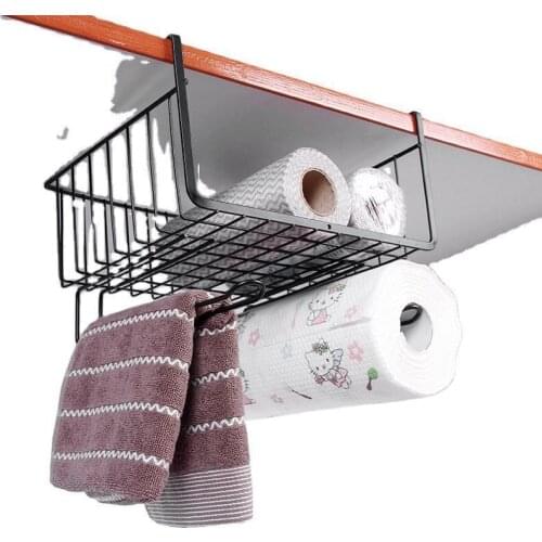 Hinged Mesh Basket On A Shelf Black For Kitchen Convenience Storage Baskets Storage