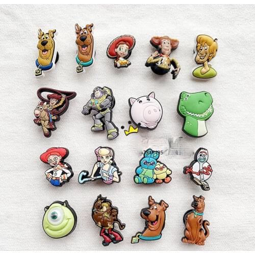 Geniune Cute Shoe Charms Accessories Cartoon Toy Story Jessie Buzz Lightyear Shoes Buckle Decorations for Sandals Kids Gift New