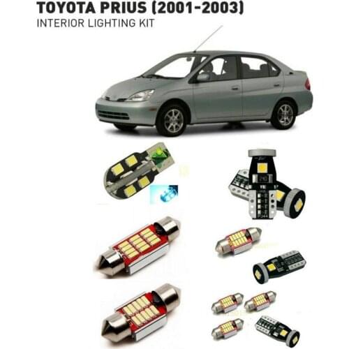 Led interior lights For Toyota prius 2001-2003 6pc Led Lights For Cars lighting kit automotive bulbs Canbus