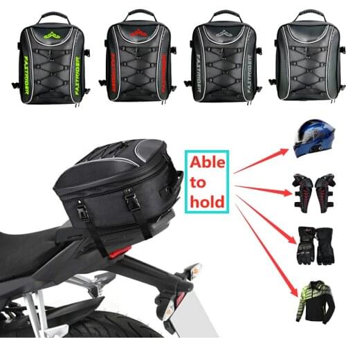Waterproof Motorcycle Tail Bag Multi-functional Durable Rear Motorcycle Seat Bag High Capacity Motorcycle Rider Backpack