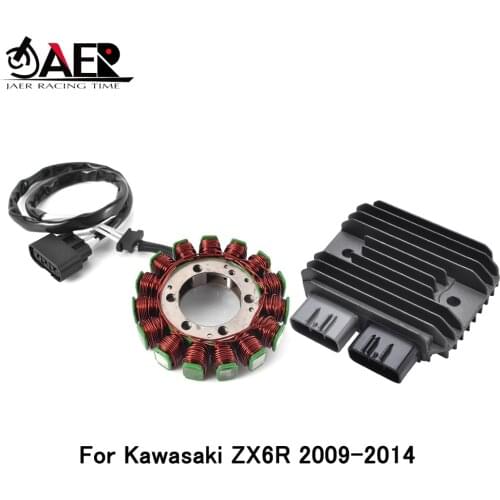 JAER Regulator Rectifier and Magneto Stator Coil Generator Alternator for Kawasaki ZX6R ZX-6R 2009-2014 2010 2011 2012 2013