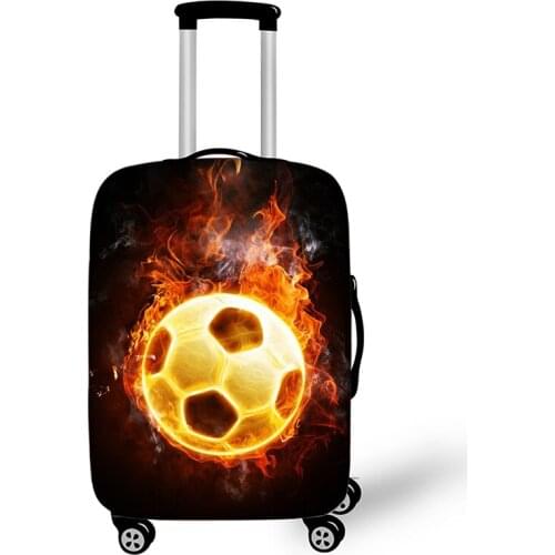 18''-32'' Cool Footbally Elastic Luggage Protective Cover Trolley Suitcase Dust Bag Case Cartoon Soccerly Travel Accessories