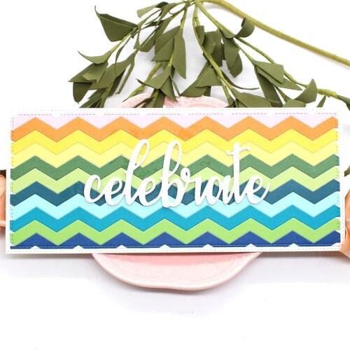 ZFPARTY Zigzag Chevron Strips Metal Cutting Dies Stencils for DIY Scrapbooking Decorative Embossing DIY Paper Cards