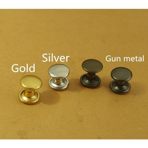 1000set Brass Material Double cap rivets Studs Leather craft rapid rivets Wholesale