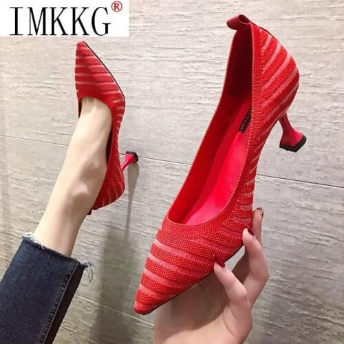 2021 Pointed Toe Fashion Luxury Designer Woman Mules High Heels Women Sexy Shoes Ladies Pumps striped femmes chaussures