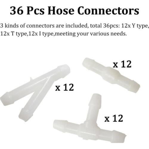 White Hose Connector Windshield 36pcs/kit Replacement Splitter Universal