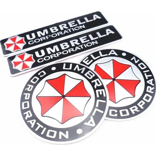 3D aluminum alloy biohazard umbrella car sticker FOR Subaru Forester Outback Legacy Impreza XV BRZ