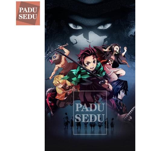 5D DIY Diamond Painting Cartoon Poster Demon Slayer Pictures Embroidery Patterns Anime Japonais Rhinestone Home Wall Decor Room