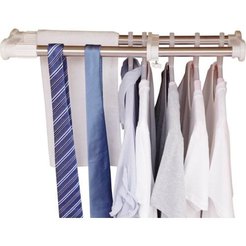 BAOYOUNI 2pcs/Set Adjustable Closet Shelving Extension Storage Shelf Organizer Divider Hanging Pole For Kitchen Bedroom Bathroom