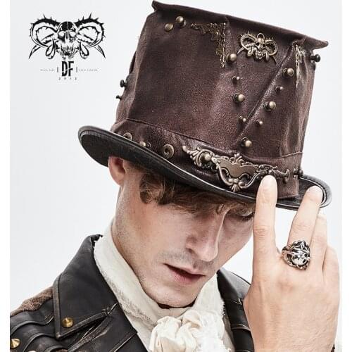 Devil Fashion Mens Steampunk Magic Performance Hat Punk Style Cosplay Halloween Caps