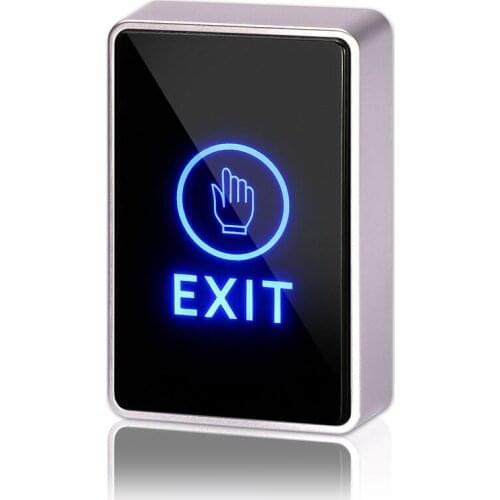 Electronic door lock 12 volt switch panel rfid LED light touch release exit button access control