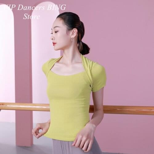 Fairy Ballet Dance Tops Women Summer Lyrical Dance Costumes Gymnastics Clothes Fairy Dancer Outfit Aerial Costume JL3098