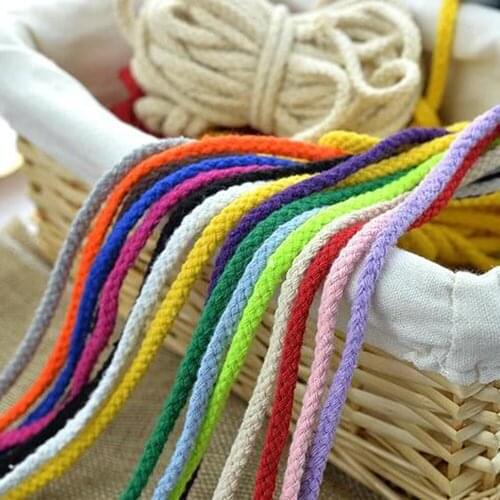 Cotton Macrame Colorful Cord Rope Party Wedding Decoration Crafts Twisted Accessories Household Products High Quality DIY Braid