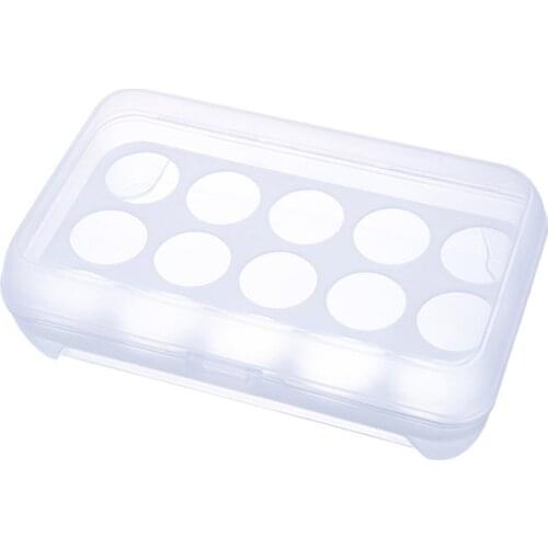 Household15 Grid Eggs Container Storage Kitchen Refrigerator Fresh Box Storage Case Multifunctional Crisper Food Container