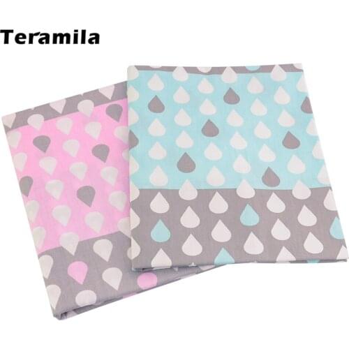 Water Drop Cotton Fabric Patchwork Sewing Cloth Craft Teramila Fabrics Tecido Quilting Bedding Decoration Tissue Home Textile