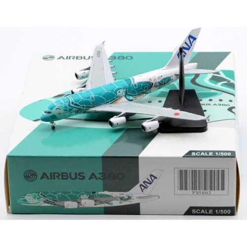 1:500 Alloy Collectible Plane JC Wings PX5002 ANA Airlines "Flying Honu Livery" Airbus A380 Diecast Aircraft Jet Model JA382A