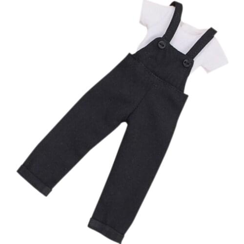 ICY DBS Blyth doll toy outfit icy licca black Rompers white shirt blue uniforms red hat doll clothes