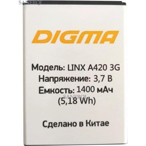 LINX A420 3G battery for Digma LINX A420 3G smartphone phone Battery 3.7V 1400mAh Battery