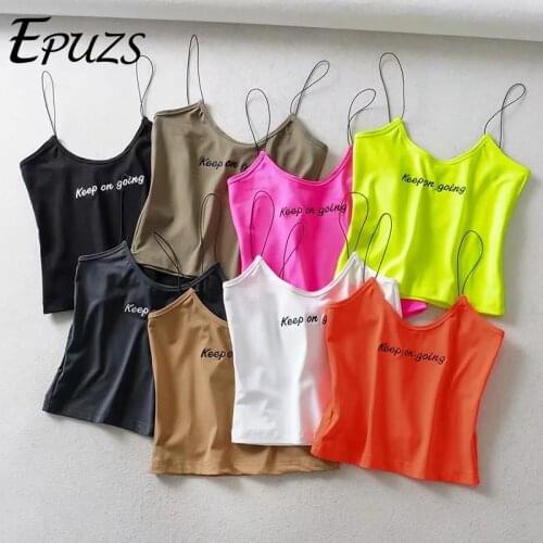 Sexy letter embroidery white tank tops Women summer tops black feminist sleeveless cami shirts Elastic backless vest Tees