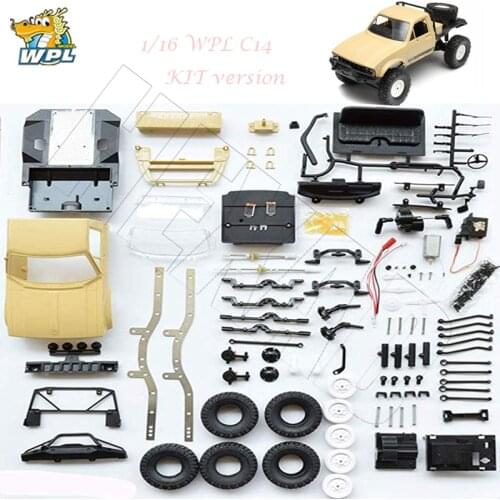 WPL C14KM 1:16 4WD RC Car Vehicles Kit Version with Dual Speed Gear Case Metal Drive Shaft Axle Case Brass Gear Parts