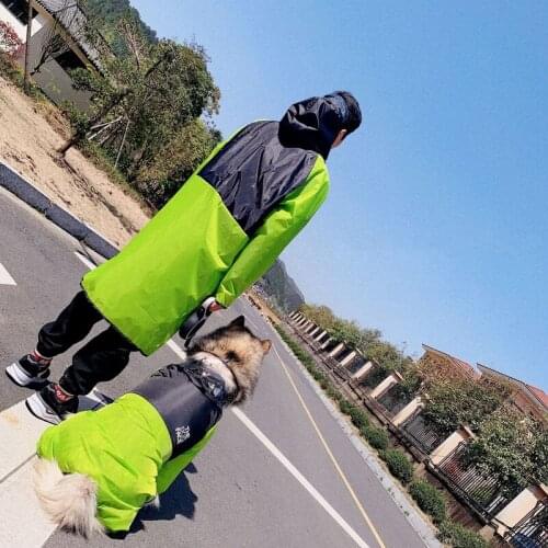 Fashion Pet Dog Raincoat Bulldog Rain Coat Pet Waterproof Jacket Dog Face Outfit Clothes Medium Large Dogs Labrador Costume