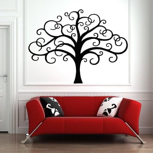 Wall Decals Tree Art Plant Branch Wall Stickers Home Decoration Forest Wall Ornament Bedroom Pattern Beauty Salon Removable B117