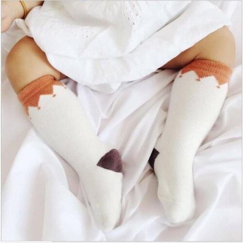 Newborn Kids Girl Boy crown Pattern socks cotton Knee High Sock for toddler kids Baby Socks 0 to 6t