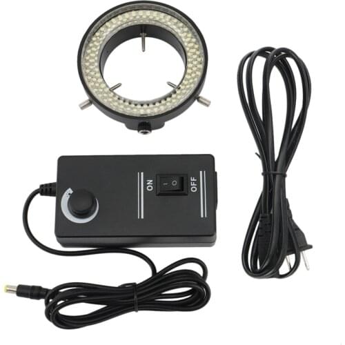 NEW-Adjustable 144 LED Ring Light Lamp for Industrial Stereo Microscope Trinocular Microscope Digital Video Camera