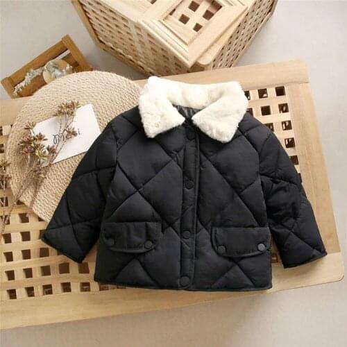 Bobora Boys Coats Kids Jackets Toddler Warm Velvet Winter Children Button Outerwear Baby Toddler Clothes Spring Autumn 1-6T