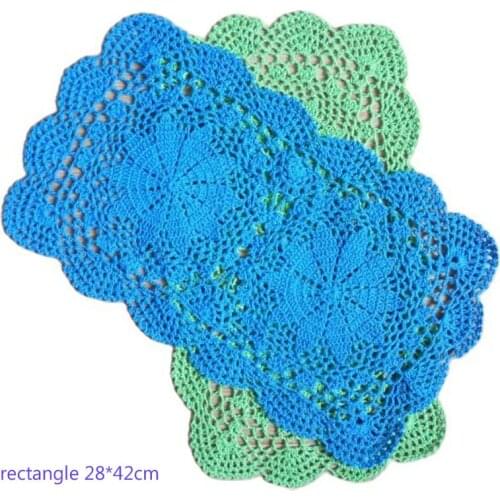 HOT handmade cotton lace placemat cup coaster mug kitchen coffee table place mat cloth Crochet doily tea Christmas pan dish pad