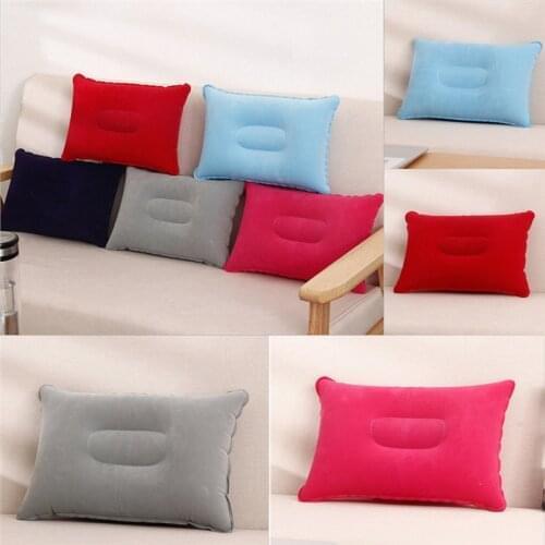 Portable Ultralight Inflatable PVC Nylon Air Pillow Sleep Cushion Travel Tour Bedroom Hiking Beach Car Plane Head Rest Support