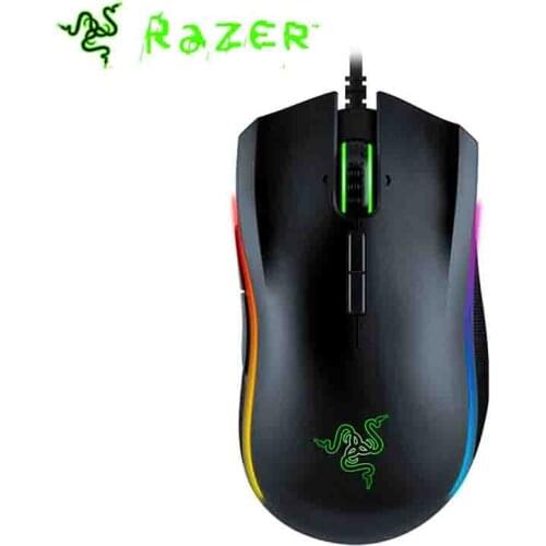 Razer Mamba Elite Wired Gaming Mouse Chroma Lighting 16000 DPI Mouse 5G Optical Sensor 9 Programmable Buttons Ergonomic Design