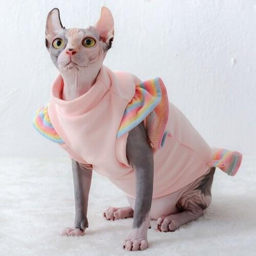 Rainbow Small Dog Fancy Dress Cat Clothes For Hairless Cats Clothing Small French Bulldog Puppy Costume Kittens Vest
