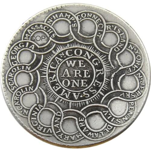 USA Wholesale Superb 1776 1 Dollar Silver Plated Copy Coin