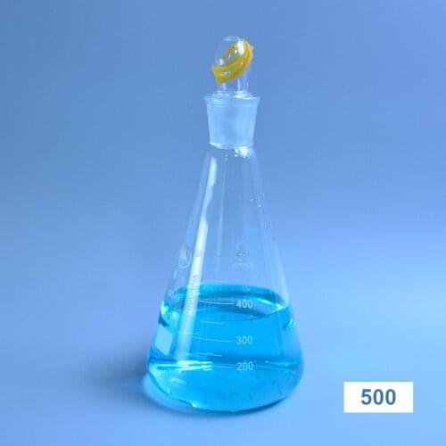 DXY 500ml Glass conical flask with cap Glass Erlenmeyer Flask glass for laboratory triangle flask Boro 3.3 glass