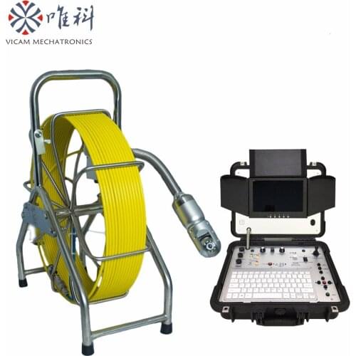 Vicam waterproof 512hz transmitter AHD signal pan tilt inspection camera 60meter cable ,wireless keyboard and 720P video