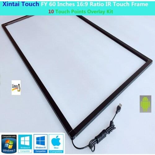 Xintai Touch FY 60 Inches 10 Touch Points 16:9 Ratio IR Touch Frame Panel Plug & Play (NO Glass)