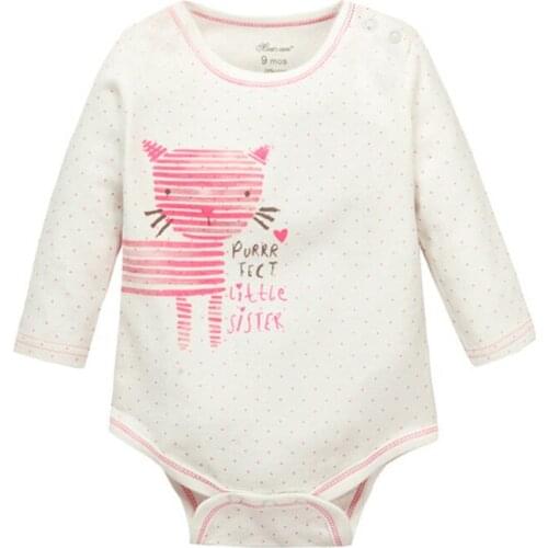 Y94 Free shipping Romper newborn baby kitten pattern cotton Siamese clothes baby triangle climbing clothes female spring Romper