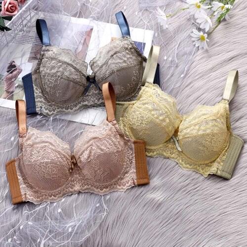 Womens Lace Bras Bralette Perspective Floral Sexy Lingerie Underwire Ultra Thin Brassiere Tops Plus Size Underwear B C D DD Cup