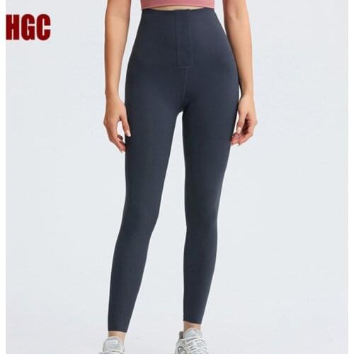 Women Jogger Gym Leggings High Waist Spring Summer Invisible Breasted Capris Fitness Elastic Workout Running Yoga Pants HGC