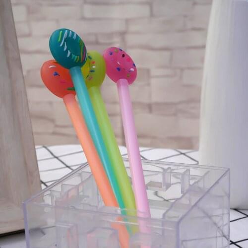 1Pcs Creative Cute Donuts Gel Pen 0.38mm Black Ink Pen Signature Pen Stationery For Students Office School Suppliers Gift