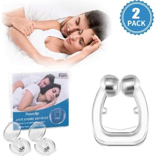 2/3/4Pcs Silicone Magnetic Anti Snore Stop Snoring Nose Clip Sleep Tray Sleeping Aid Apnea Guard Night Device