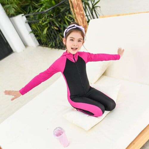 2019 Long Sleeves Kids Wetsuits Diving Suits for Boys/Girls Children Rash Guards One Pieces Surfing Swim Snorkel children