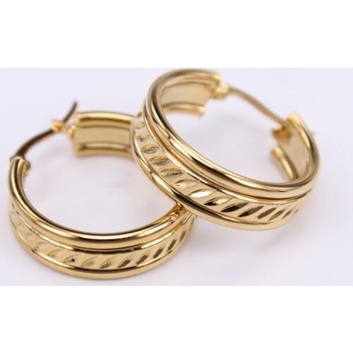 New design 25mm classic Stainless steel earrings Features Exaggerated earrings Exquisite Four seasons Comfortable wear LH887