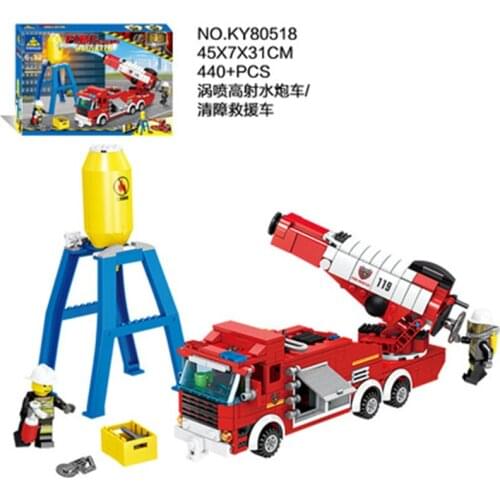 440pcs Kaizhi 80518 Fire Rescue Sprinkler Series 1 To 2 Small Particles DIY Building Block Toy Gifts