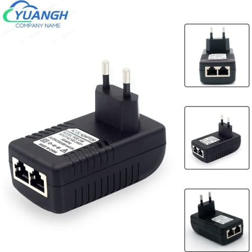 48V /12V POE Injector Ethernet CCTV Power POE Adapter EU/US Plug Option For POE CCTV Camera System