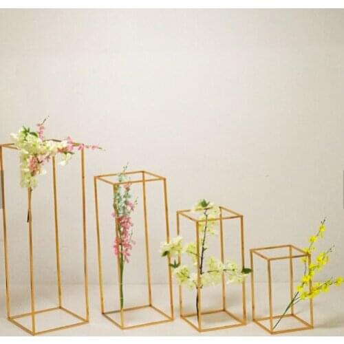 5PCS Flower Vases Wedding props Column Stand Metal Road Lead Christmas decoration Table Centerpiece Party Home decorat