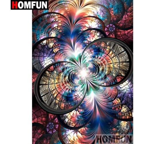 HOMFUN Full Square/Round Drill 5D DIY Diamond Painting "Abstract flower" Embroidery Cross Stitch 5D Home Decor Gift A15093