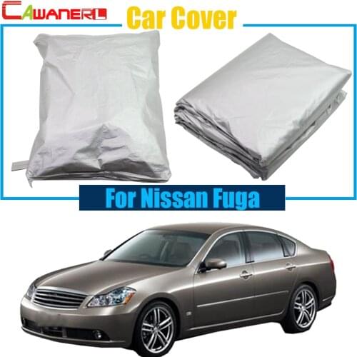 Cawanerl Car Cover UV Anti Snow Rain Sun Resistant Protector Cover Sun Shade Dustproof For Nissan Fuga